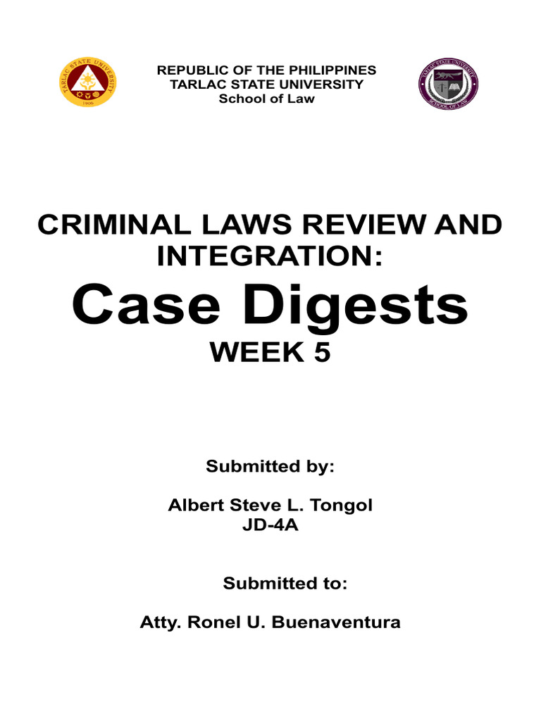 Criminal Law Review Cases | PDF | Crimes | Crime & Violence