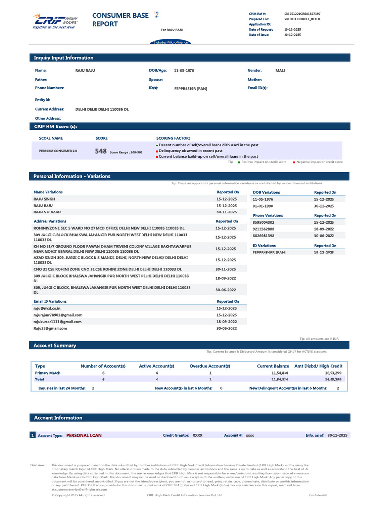 Raju Raju - SBI 251220CR681327197 | PDF | Credit | Finance & Money ...