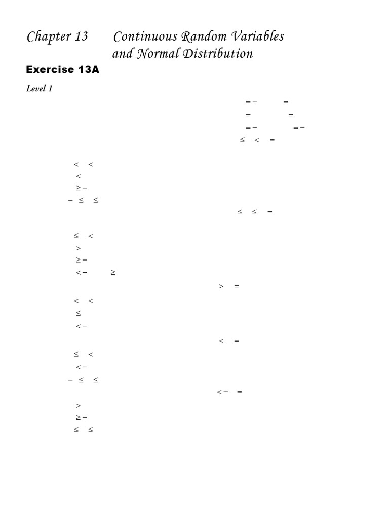 Chp13 Continuous Random Variables and Normal Distribution | PDF ...