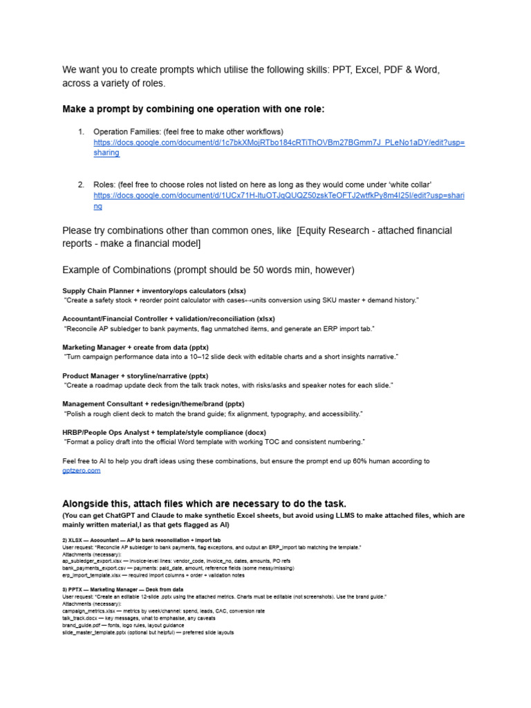 Create Role-Specific Document Prompts | PDF | Computing