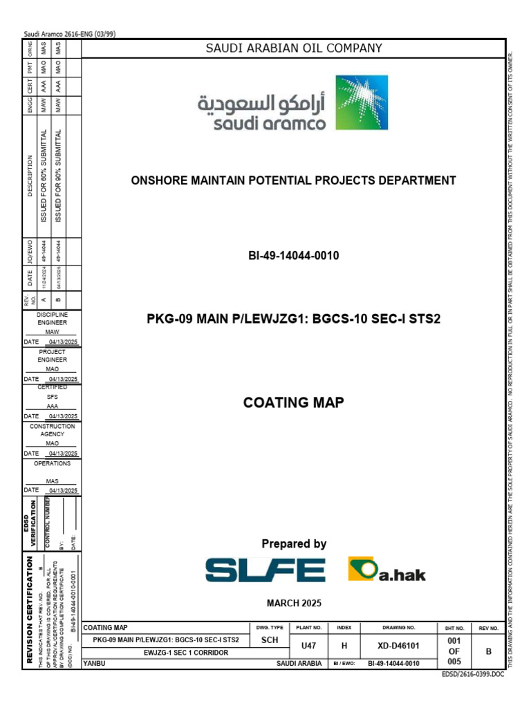 Saudi Aramco Coating Map for Gas Pipeline | PDF | Pipe (Fluid ...