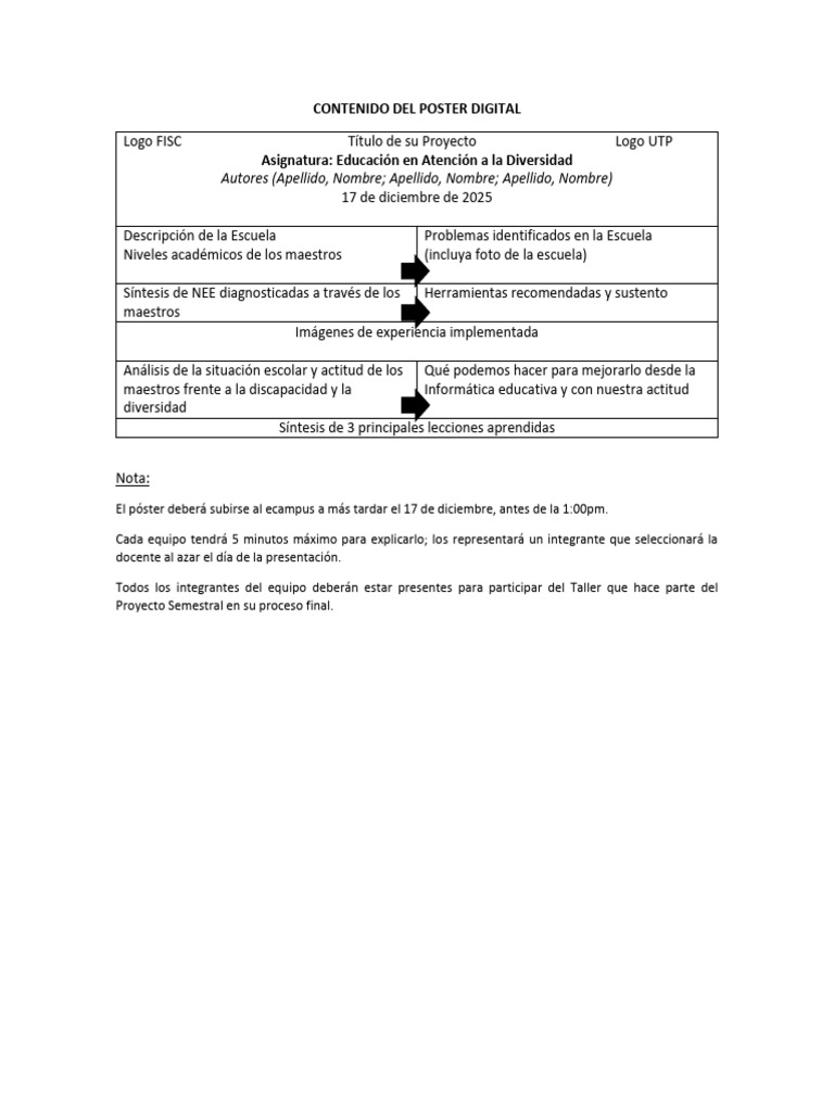 Contenido Del Poster Digital | PDF
