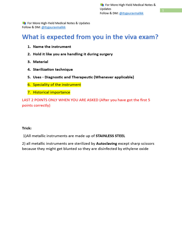 Surgical Instruments Overview Guide | PDF