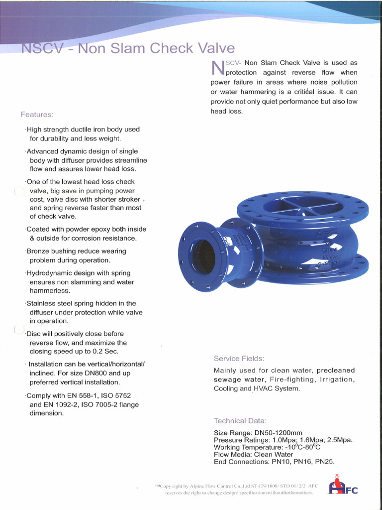 NSCV Non Slam Check Valve | PDF