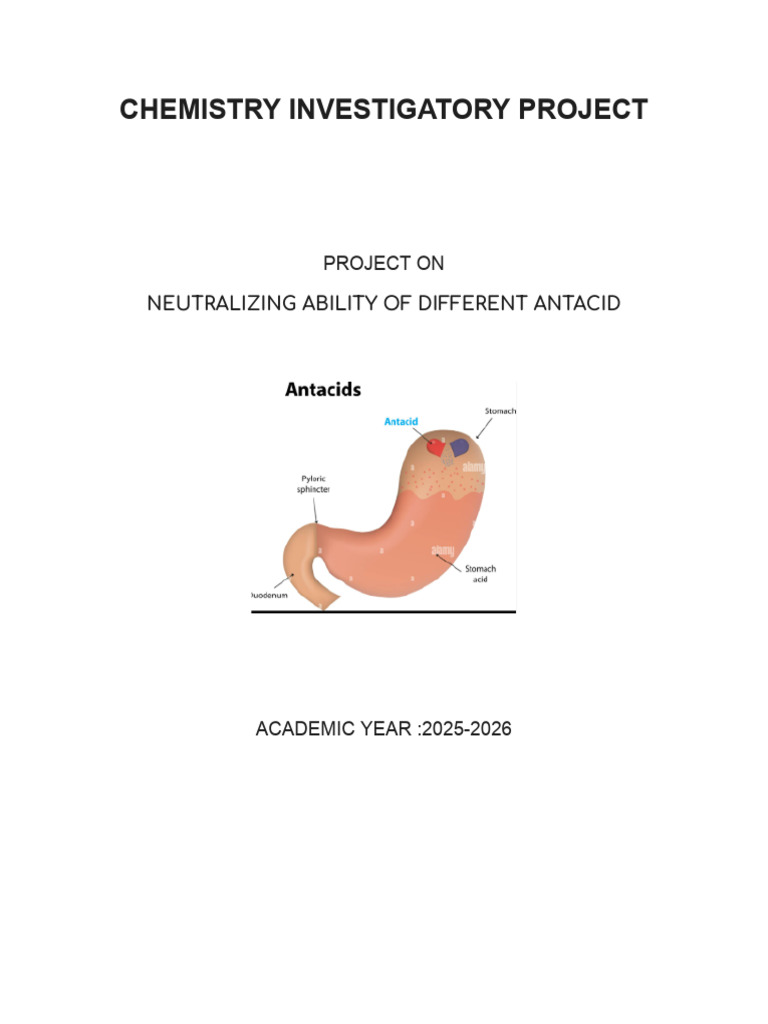 Antacid Neutralization Project Analysis | PDF | Acid | Hydrochloric Acid