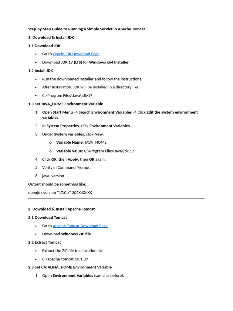 Run a Simple Servlet in Tomcat | PDF | Computing | Java Platform