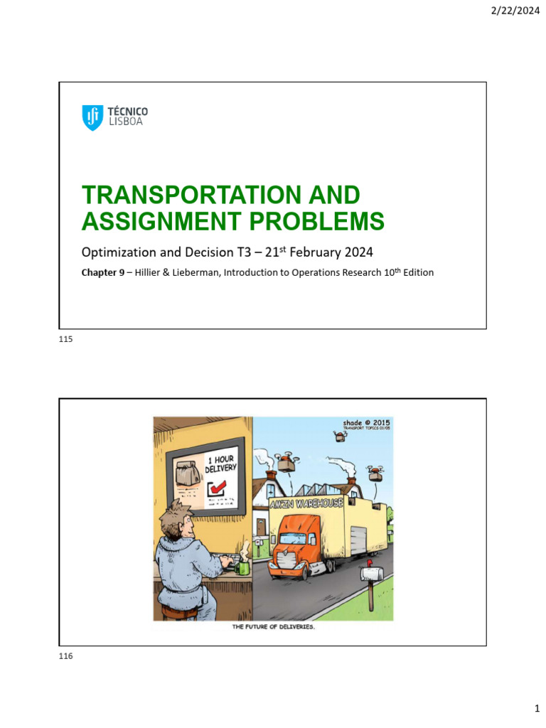 OD_T3_Transportation_Assignment_Problems_2024 | PDF | Mathematical ...