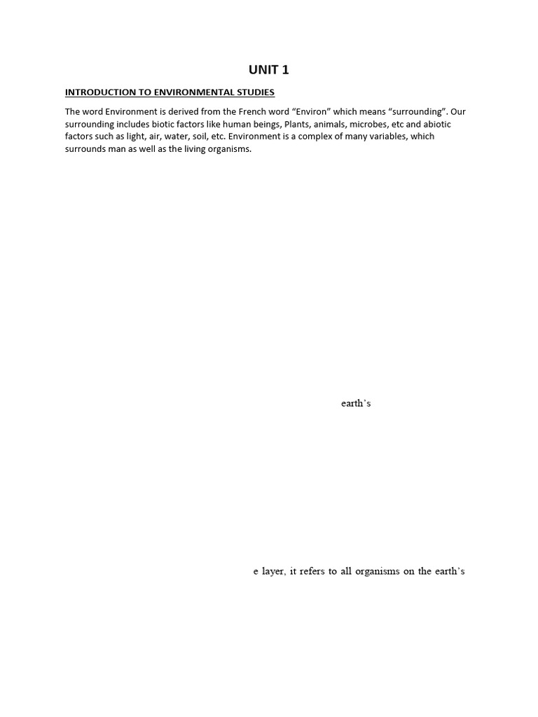 Introduction to Environmental Studies | PDF | Ecosystem | Sustainability