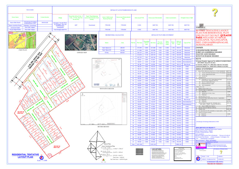 Revised Residential Layout Plan Aurangabad | PDF