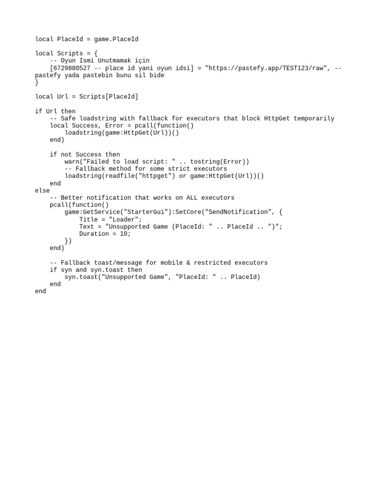 Roblox Script Loader for PlaceId | PDF