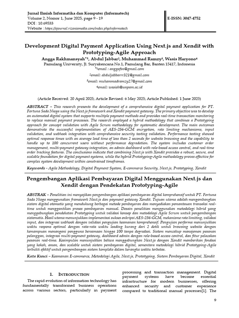 Digital Payment App Development with Next.js | PDF | Web Application ...