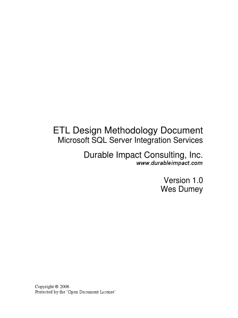 ETLDesignMethodologyDocument SSIS | PDF | Data Warehouse | Information ...