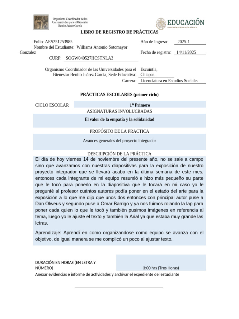 Formato de Practica de Campo (10) - 2-1 | PDF