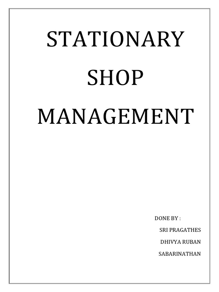 Stationary Shop Management System Guide | PDF | Software Testing ...