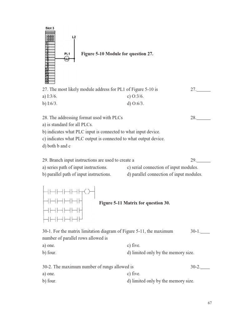 PLC Ladder Logic Questions and Answers | PDF | Programmable Logic ...