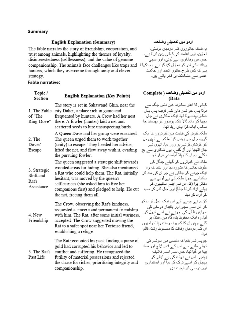 English Explanation (Summary) | PDF