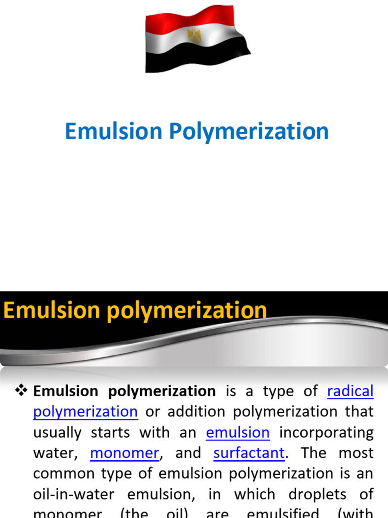 Emulsion Polymerization Explained | PDF | Polymerization | Surfactant