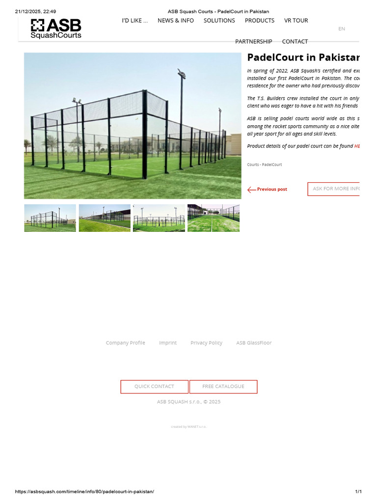 PadelCourt Installation in Pakistan | PDF