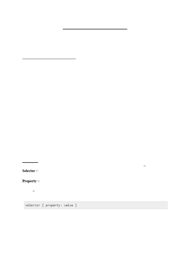 Understanding CSS Selectors and Benefits | PDF | Html | Computer ...
