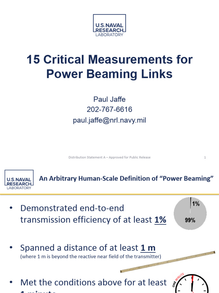 15 Essential Power Beaming Metrics | PDF | Measurement | Wavelength