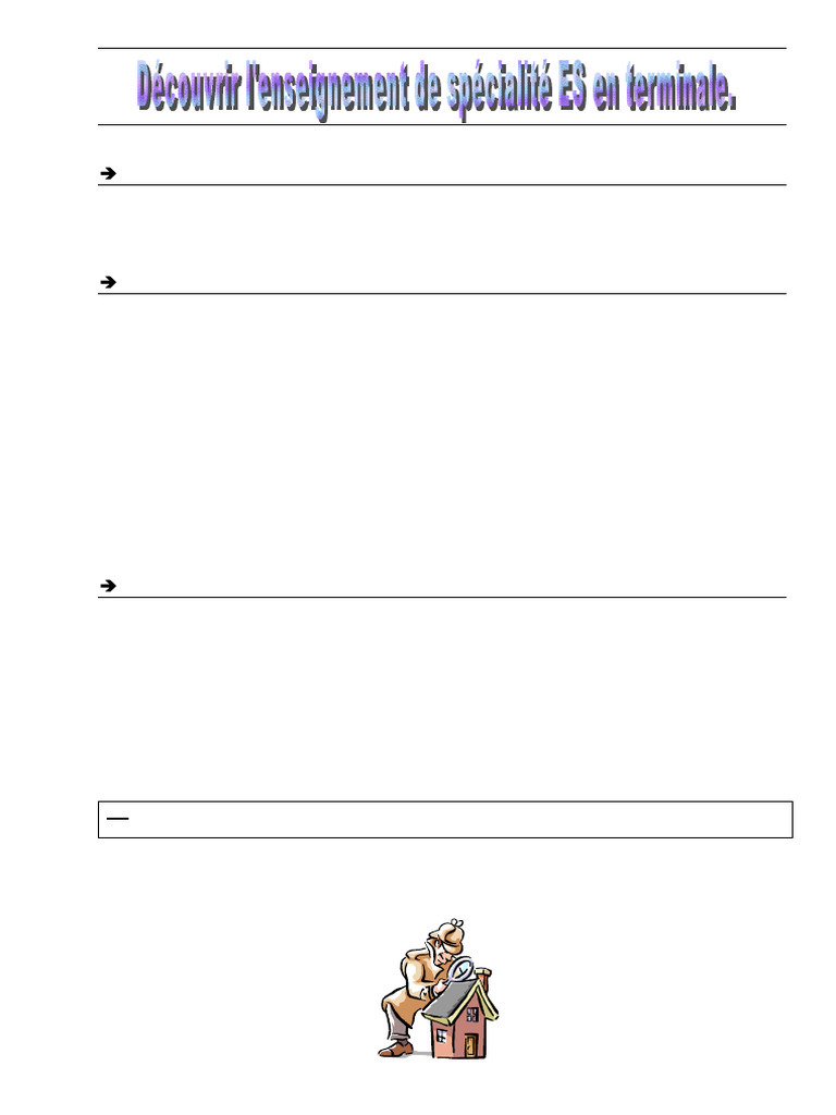 Enseignement de spécialité en ES objectifs et démarches PDF — free download