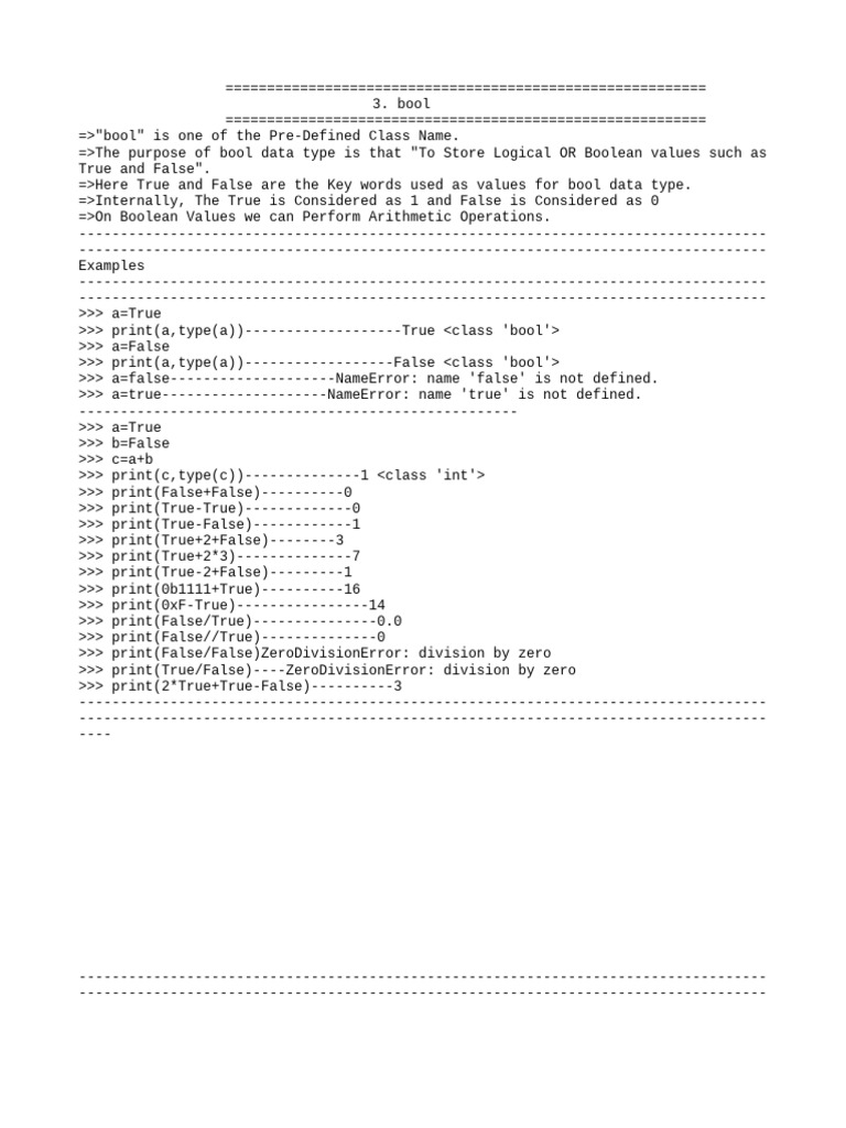 Understanding the Bool Data Type | PDF