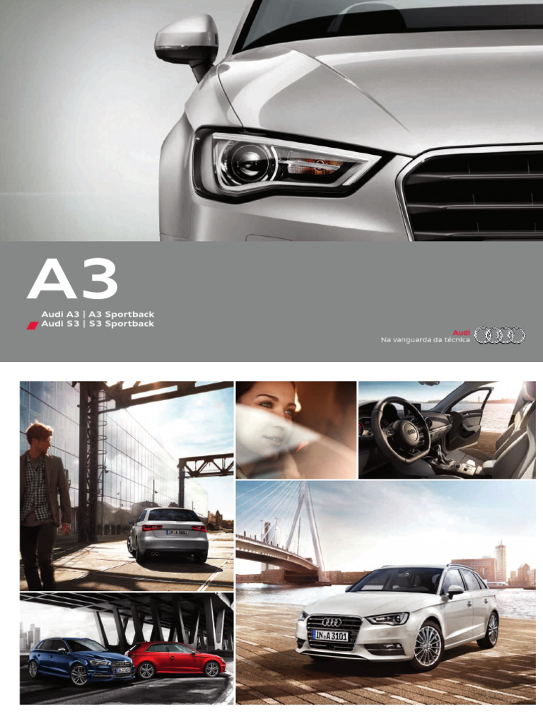 Audi A3 e A3 Sportback: Design e Tecnologia | PDF | Motores | Internet