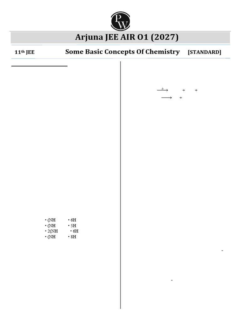 Some Basic Concepts of Chemistry Module | PDF | Mole (Unit) | Sodium ...