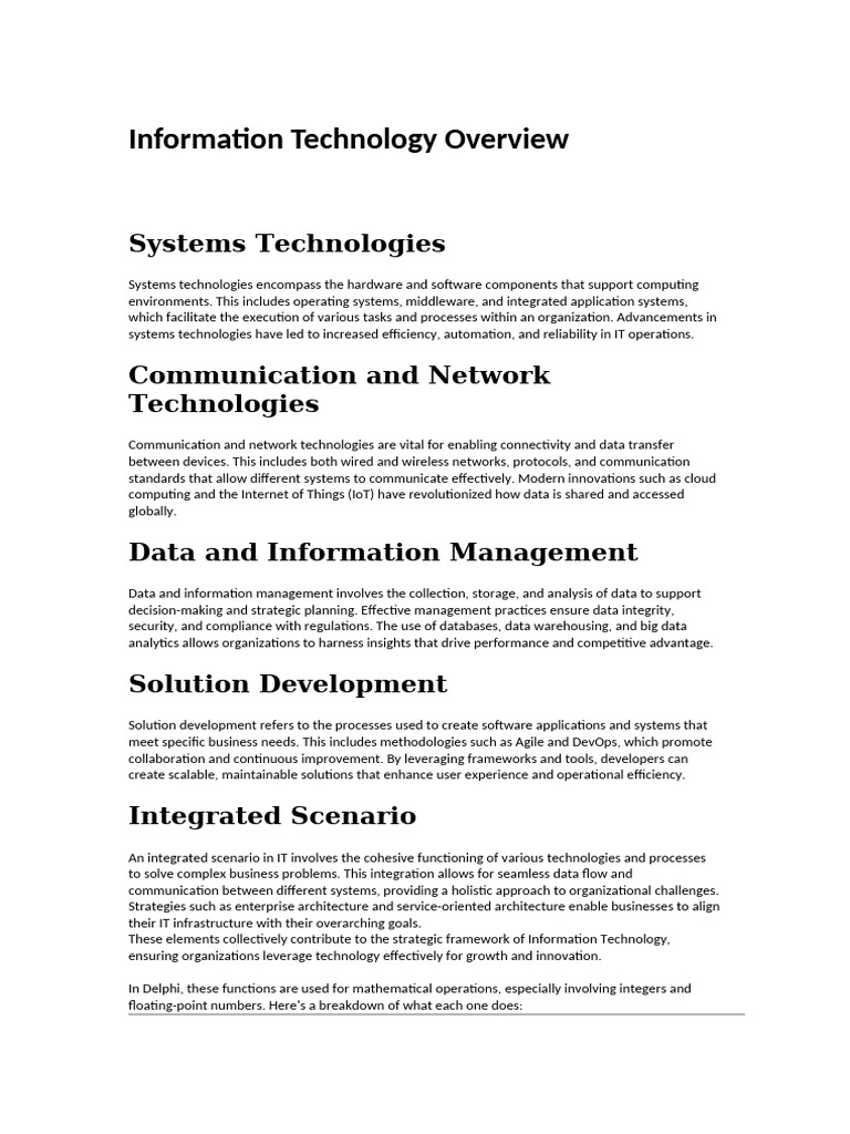 IT Systems and Technologies Overview | PDF | Malware | Antivirus Software