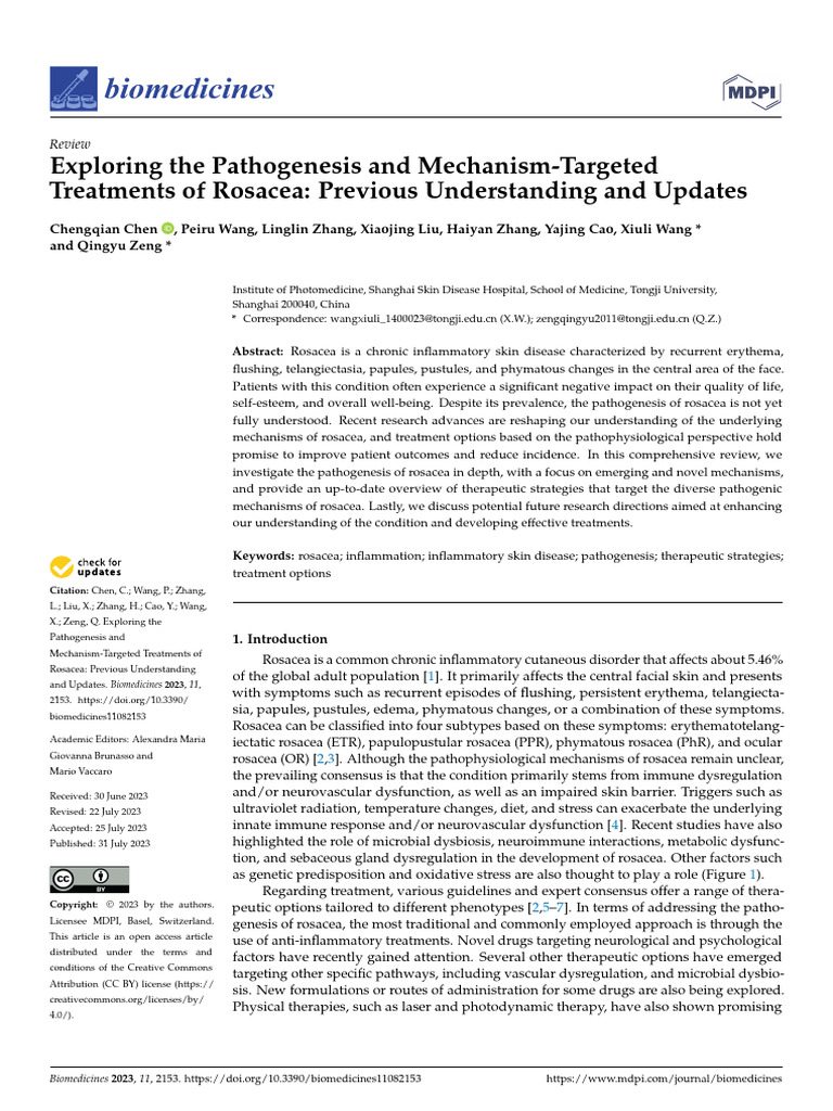 Biomedicines 11 02153 v2 | PDF | Inflammation | Angiogenesis
