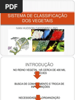 SISTEMA DE CLASSIFICAÇÃO DOS VEGETAIS