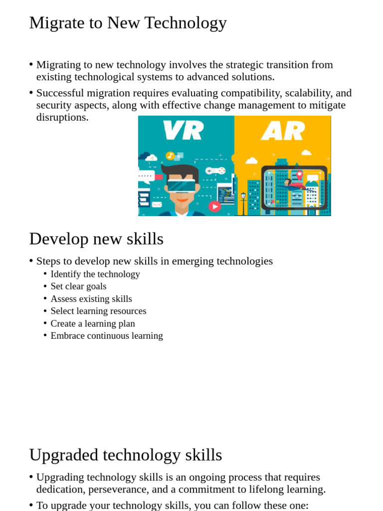 Guide to Migrating and Upgrading Tech Skills | PDF