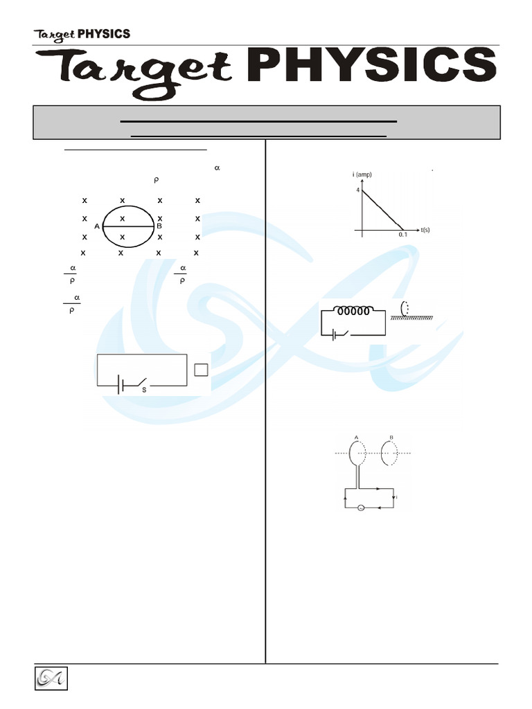 12th Revision Assignment - 1 (Emi) | PDF | Inductor | Inductance