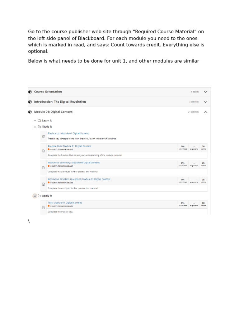 Unit 1 Course Material Instructions | PDF