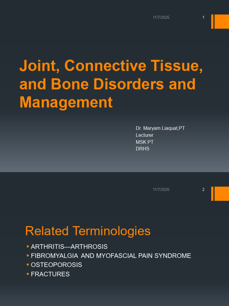 Management of Joint and Bone Disorders | PDF | Osteoporosis ...