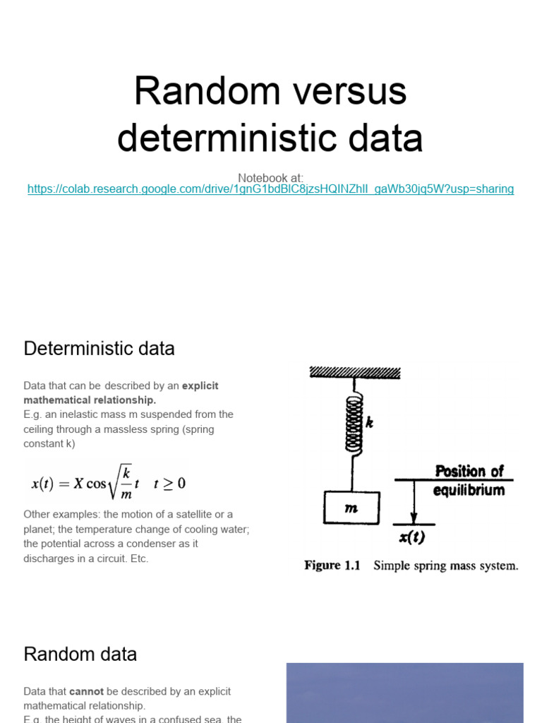 Understanding Random vs Deterministic Data | PDF | Stationary Process ...