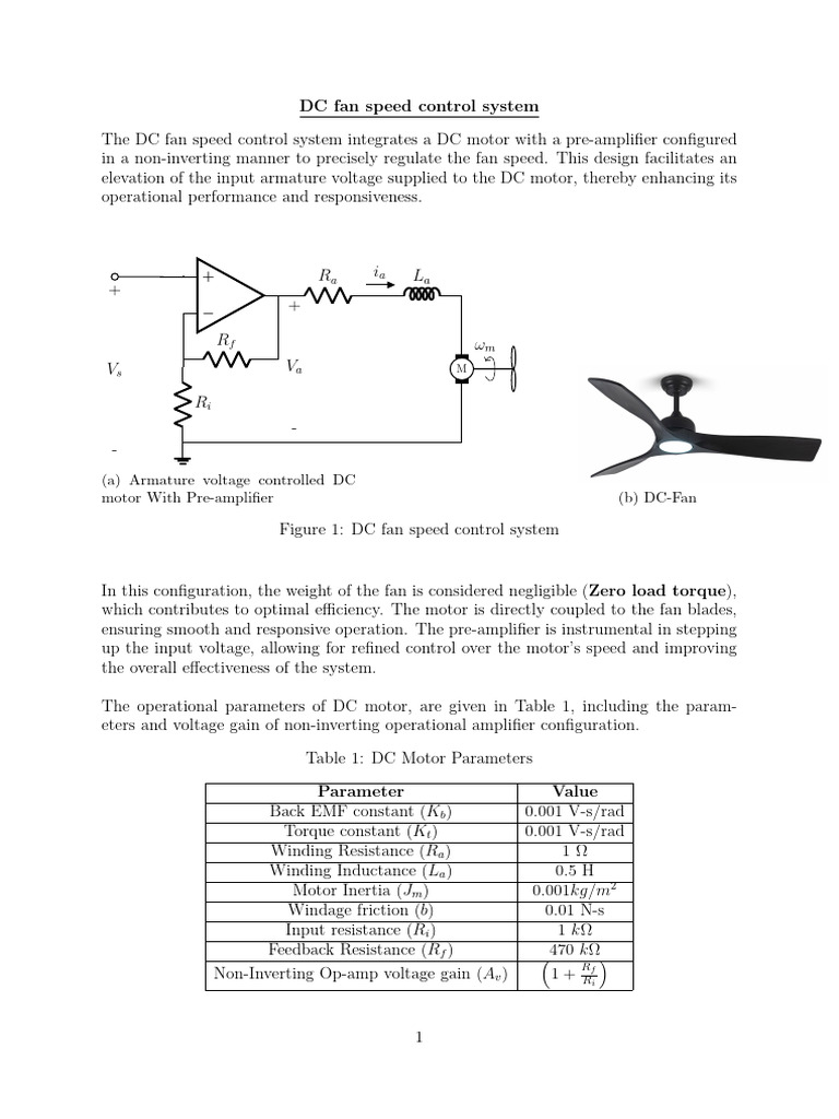 DC Fan Speed Control System Design | PDF | Electronic Engineering ...