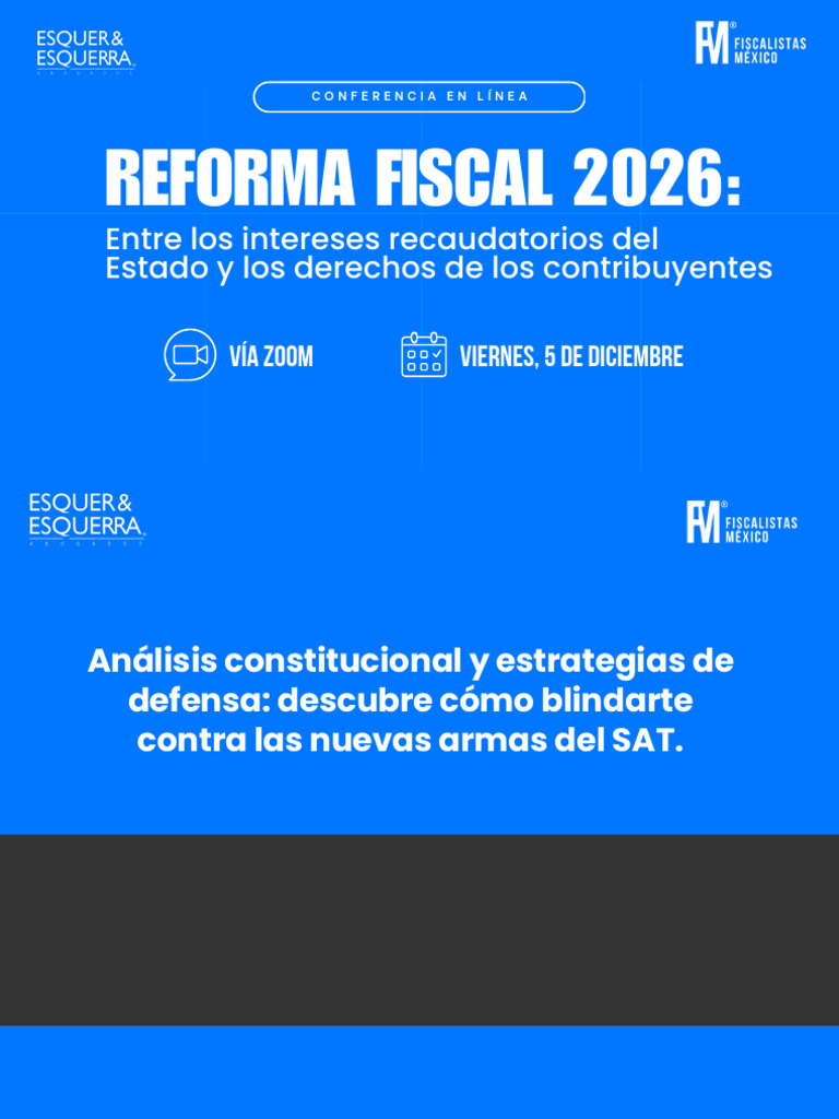 Información Reformas Fiscales 2026 PDF | PDF | Spamming | Tarjeta de débito