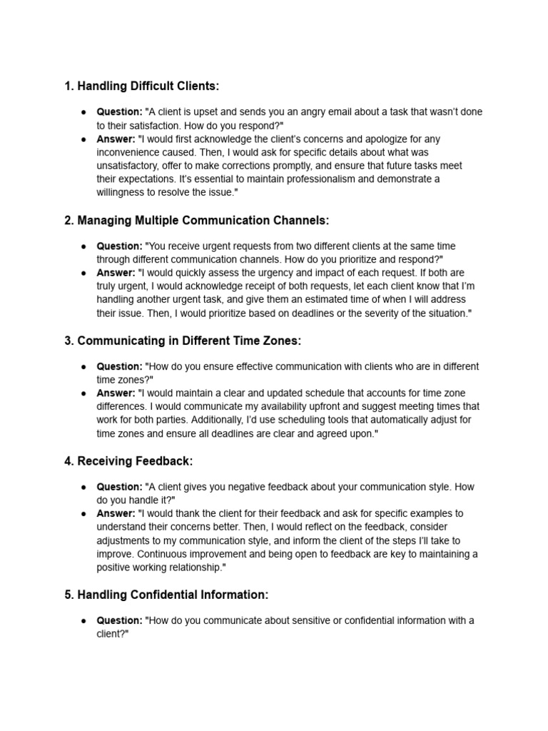 Effective Client Communication Strategies | PDF | Communication ...