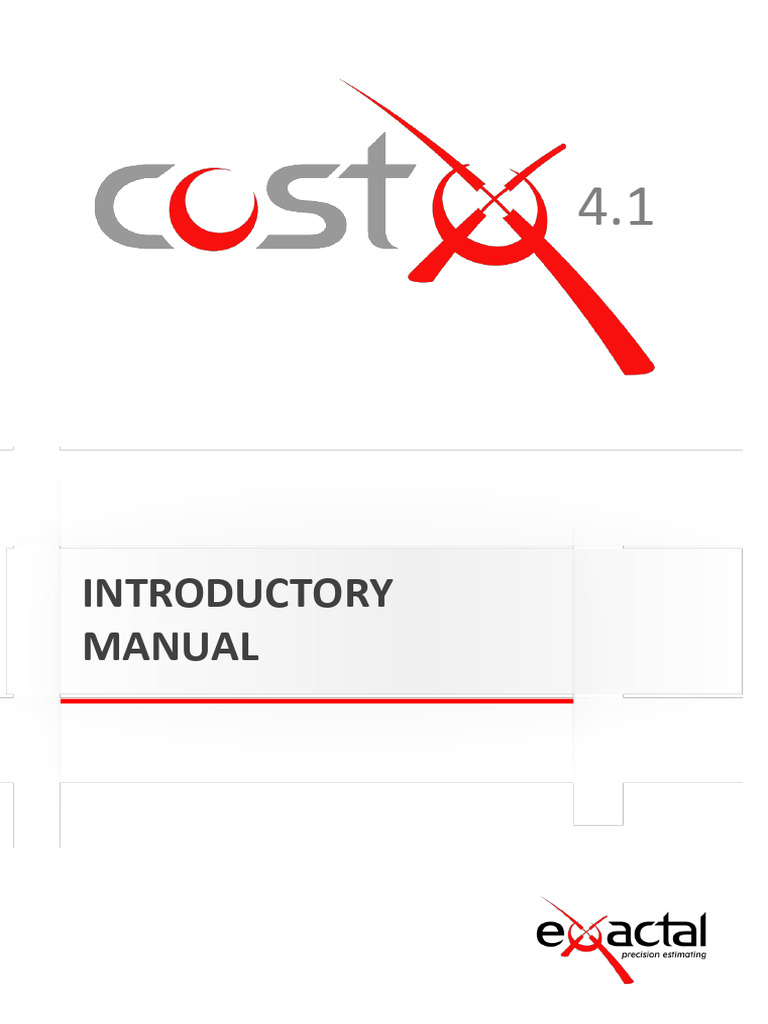 CostX® Introductory Manual Guide | PDF | Computer Aided Design | 2 D ...