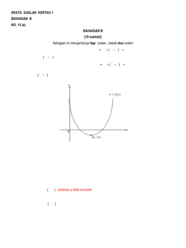 Errata Paper 1 Section B | PDF