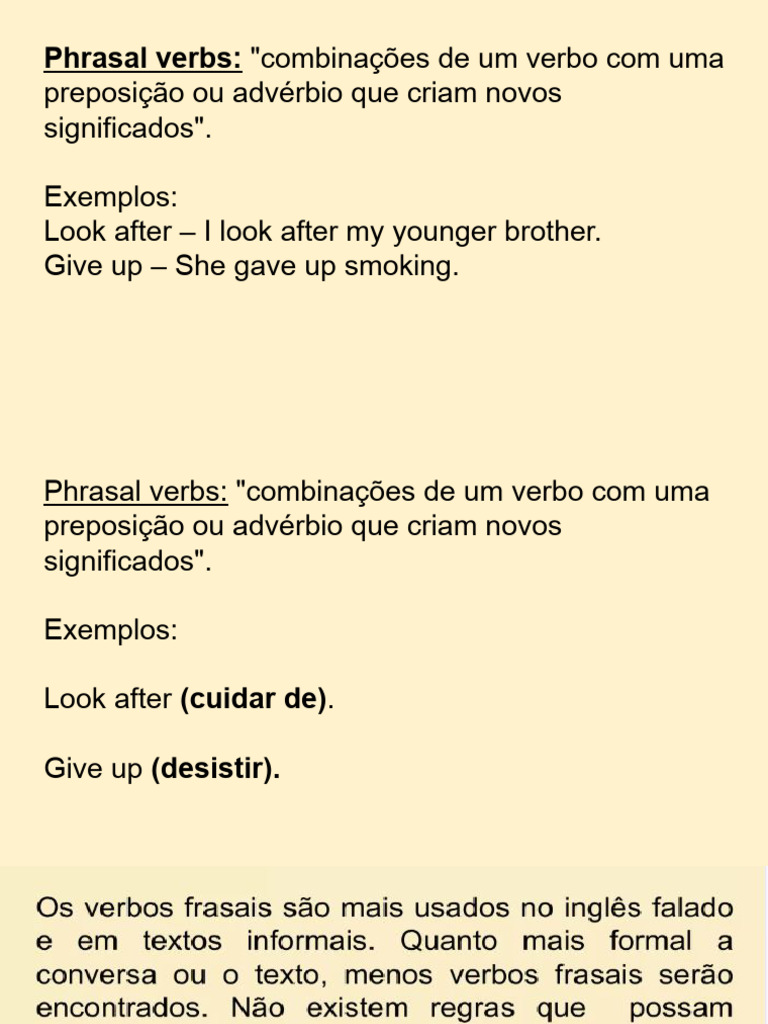 Guia de Phrasal Verbs e Seus Significados | PDF