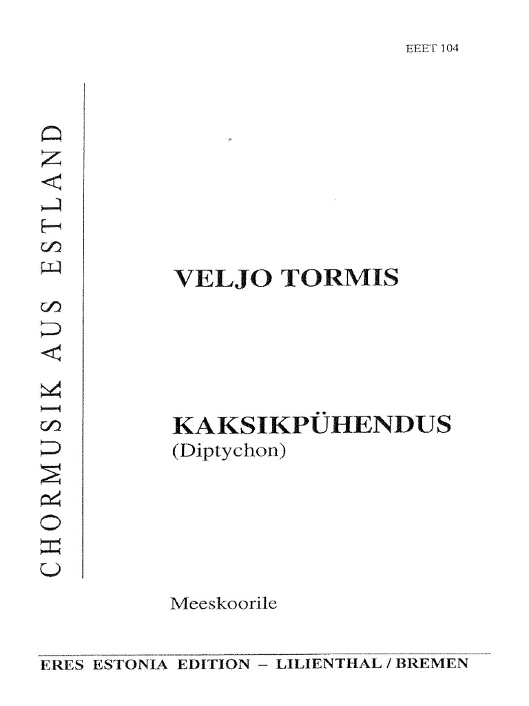 Tormis, Veljo - Kaksikpuhendus | PDF