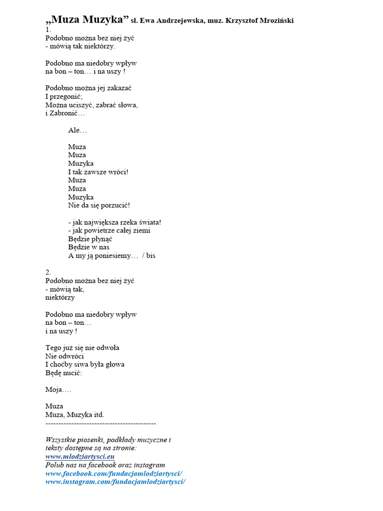 Muza Muzyka | PDF