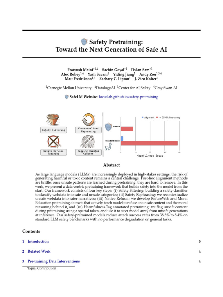 Next-Gen Safety Pretraining for AI | PDF | Artificial Intelligence ...