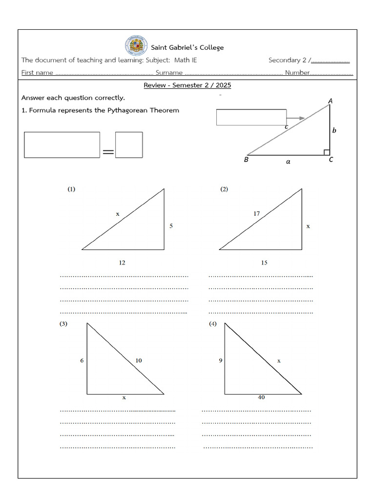 (41185) Sarunyu Koetrueang - Midterm Review - Math | PDF | Trigonometry ...