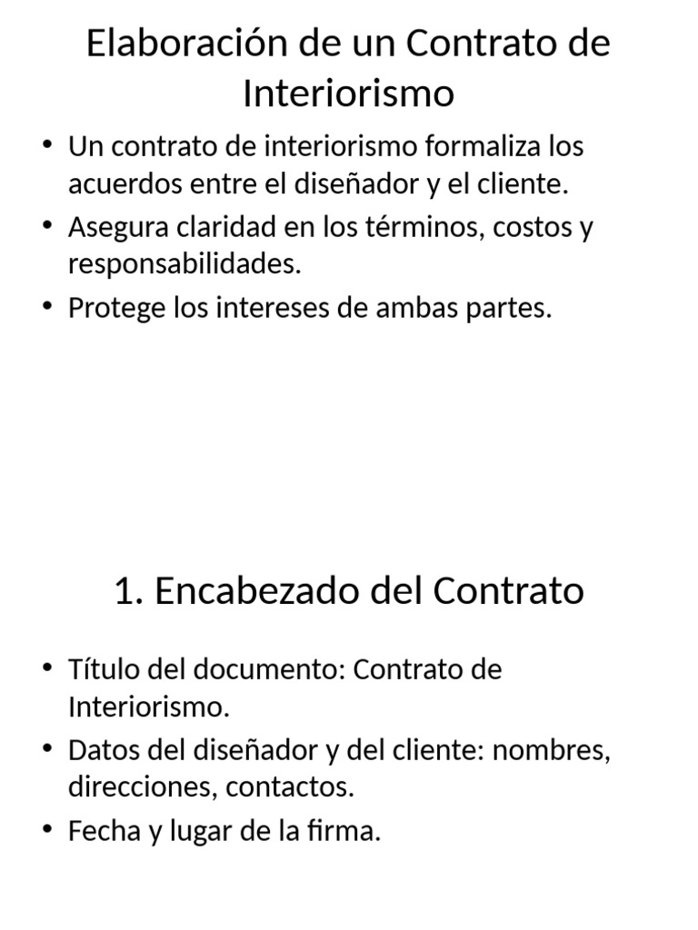 Guía para Contrato de Interiorismo | PDF