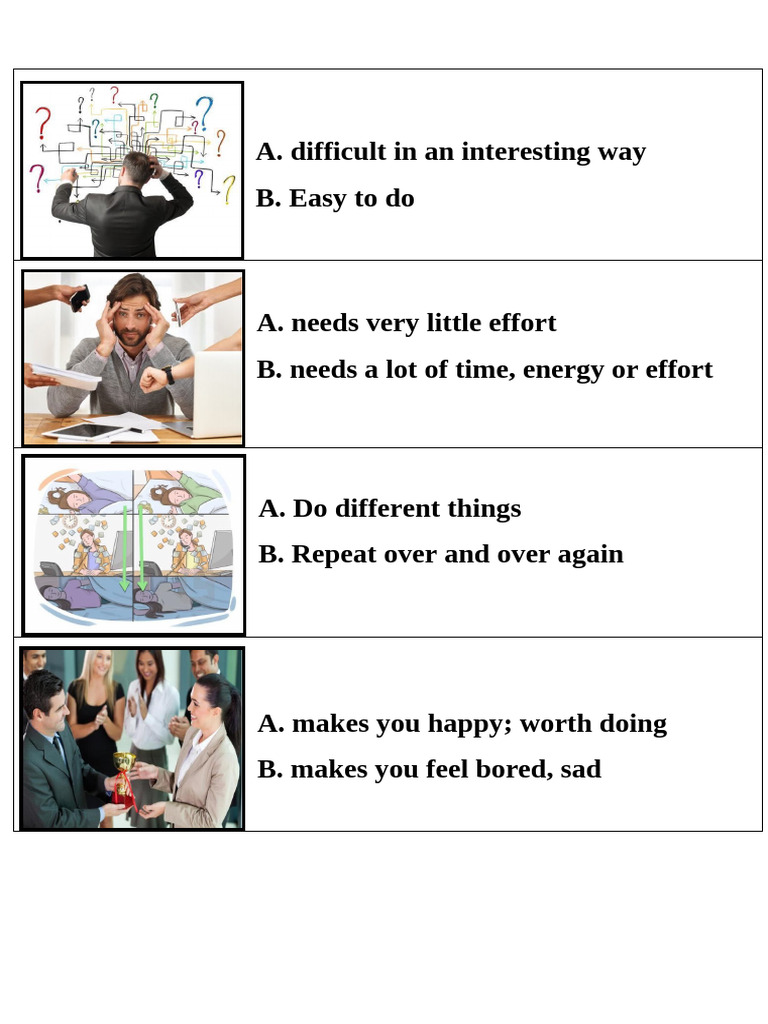 Comparing Easy vs. Difficult Tasks | PDF