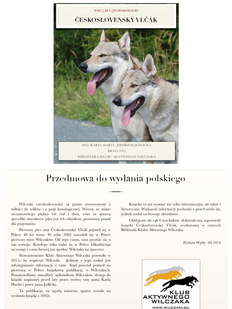 Ceskoslovensky Vlcak - Wilczak Czechosłowacki | PDF
