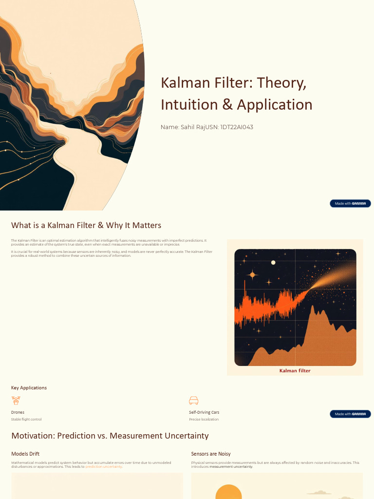Understanding Kalman Filter Basics | PDF | Kalman Filter | Applied ...
